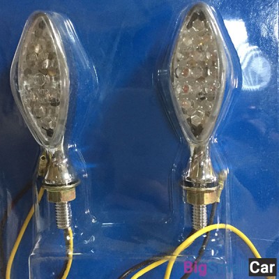 Поворотники на ножке EMGO CHROME AMBER LED E-MARK 61-66270