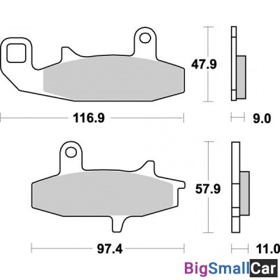 Тормозные колодки, задние Sinter / SBS 626HS