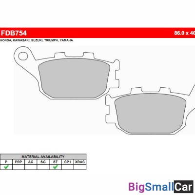 Тормозные колодки FERODO FDB754P