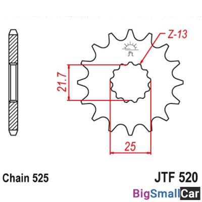 Звезда ведущая JT JTF520.16RB